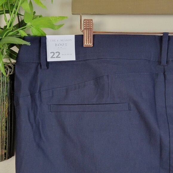 Lane Bryant 22 NEW 4 Season Boot Navy Blue Bootcut Sexy Stretch Dress Pants - Picture 7 of 12